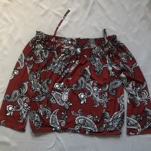 INC Paisley Peasant Top, size Large